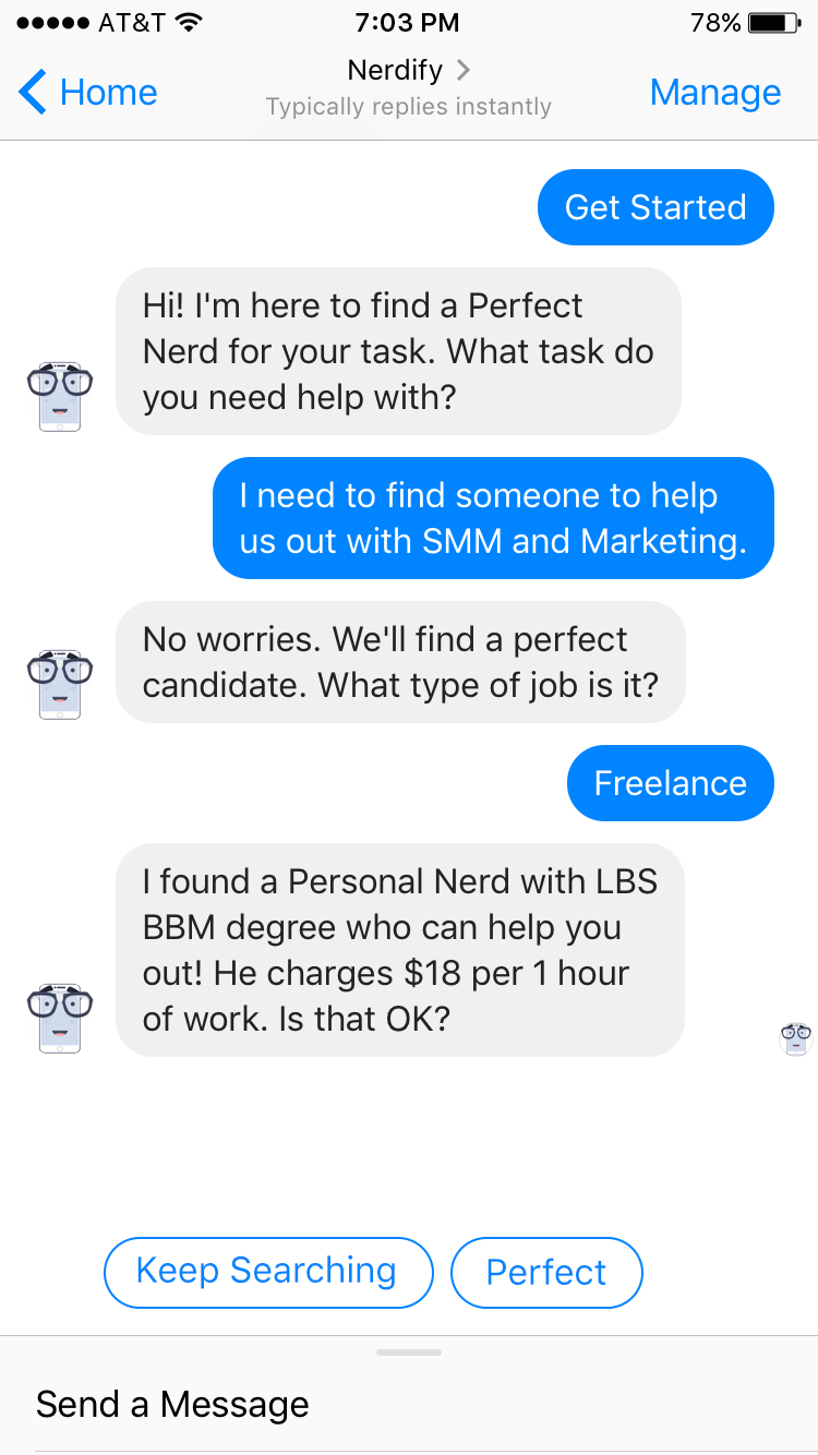 Nerdify can find a freelance Nerd to help you with SMM and Marketing for your business